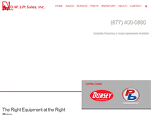 Tablet Screenshot of dwliftsales.com